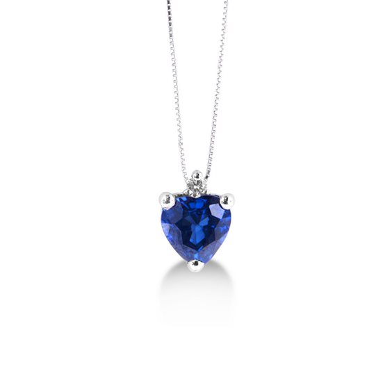 Collana Lux Gioielli Donna in Oro bianco Zaffiro 0.50 Ct CLLK3493ZB;050;9B - CLLK3493ZB;050;9B